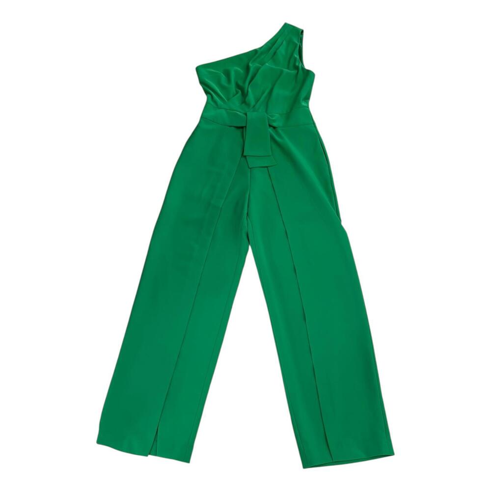 Alex Marie Aliza One Shoulder Jumpsuit Size 8 Bright Green Wide Leg NWT $178